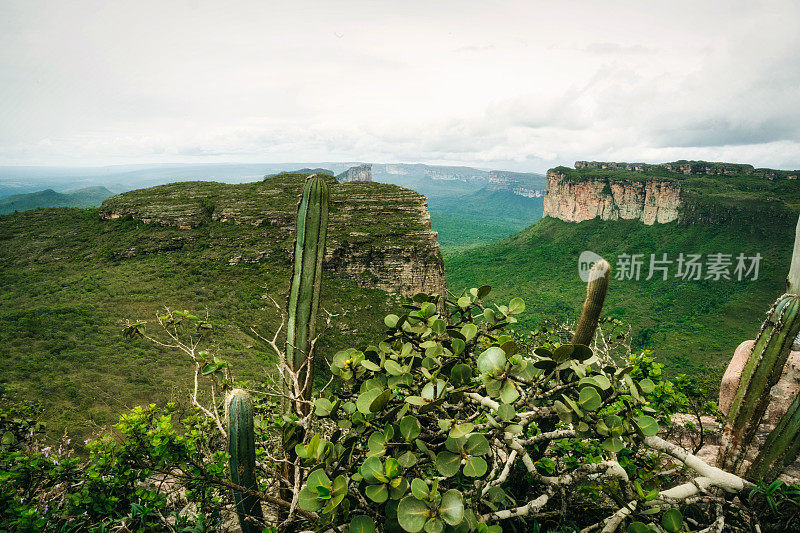 俯瞰巴西巴伊亚的迪亚曼蒂纳Chapada Diamantina高地